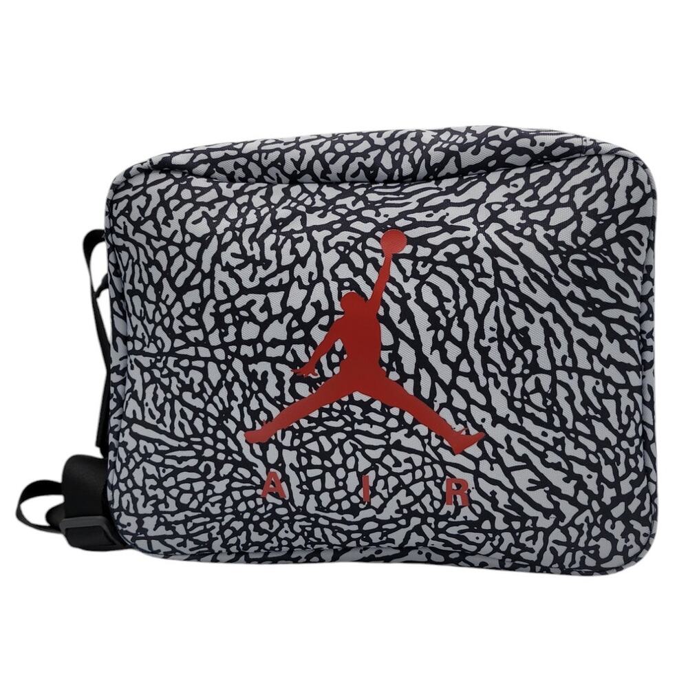 Nike Jordan Jumpman Sneaker Shoe Box Bag Black Elephant Print Travel Duffel Case